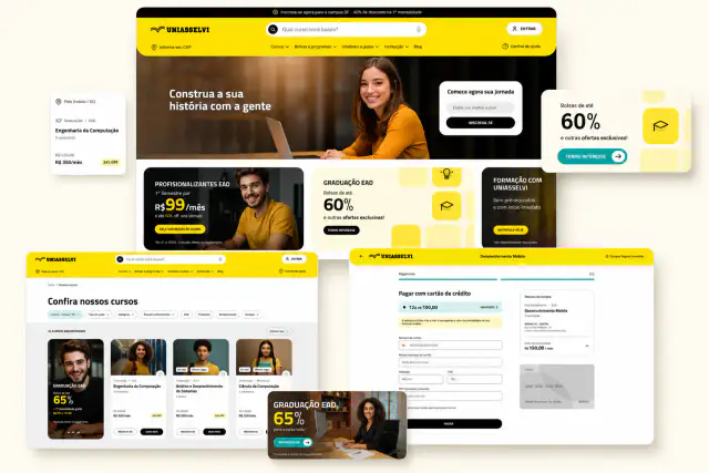 Telas da experiência Uniasselvi
